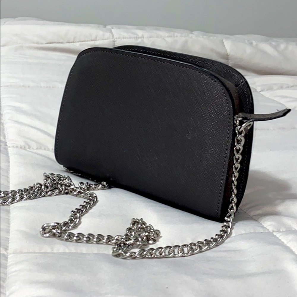 H&M Black leather crossbody purse